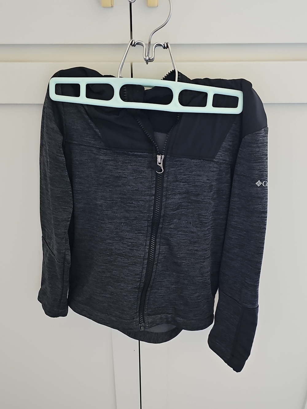 Columbia Black Heather Zip-Up Performance Jacket